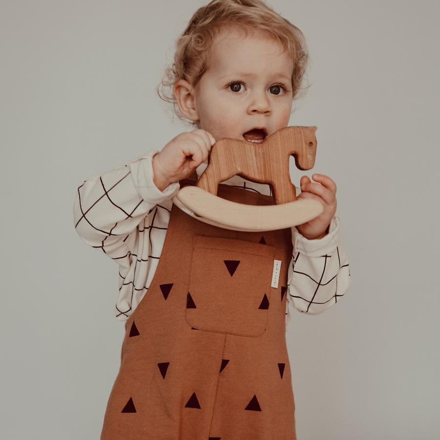 Lucky & Gray Triangle Dungaree - Clay