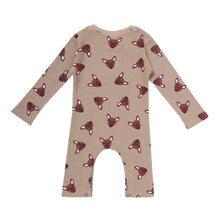 Load image into Gallery viewer, Turtledove London - Fawn Head Waffle Playsuit - Clay
